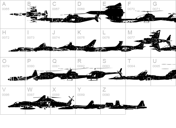 Air Force uppercase A-Z preview