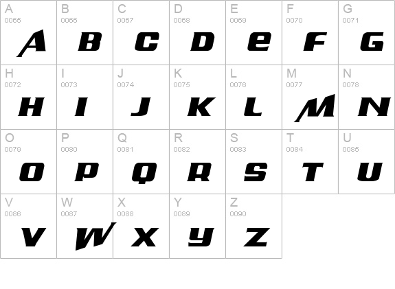 Air Millhouse Italic uppercase A-Z preview