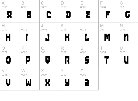 Airacobra Condensed uppercase A-Z preview