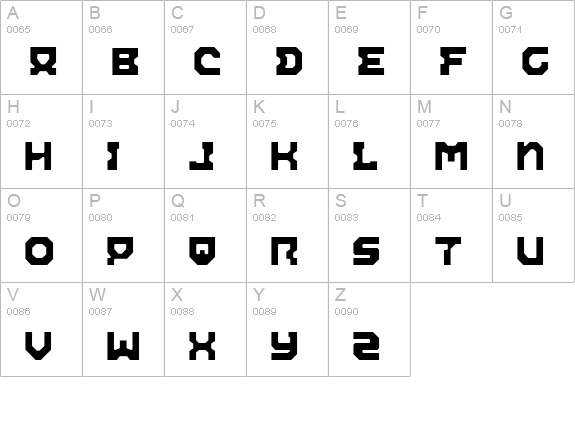 Airacobra Light uppercase A-Z preview
