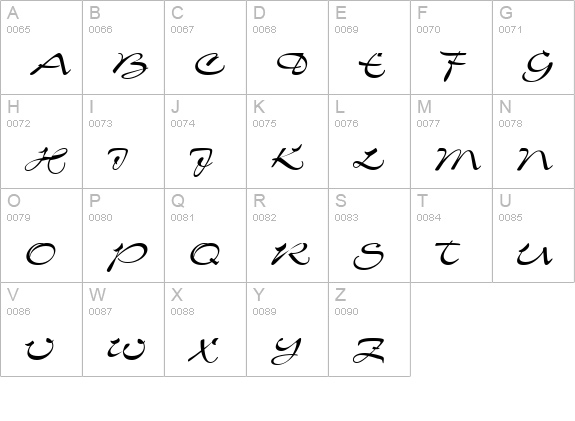 Airfoil Script SSi uppercase A-Z preview