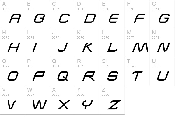 Airline-Bold uppercase A-Z preview