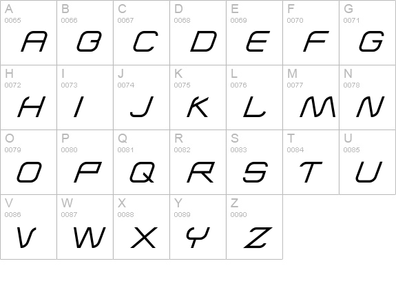 Airline-Normal uppercase A-Z preview