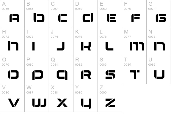 Airlock Regular uppercase A-Z preview
