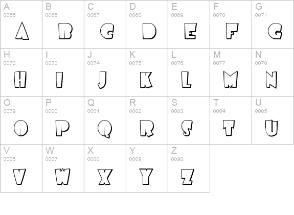 Airmole Shaded uppercase A-Z preview