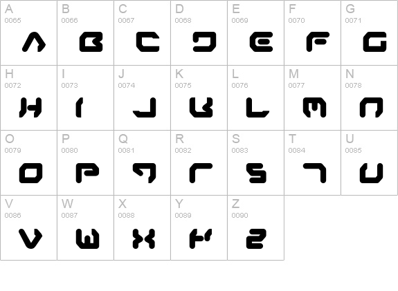 Airstrip One Bold uppercase A-Z preview