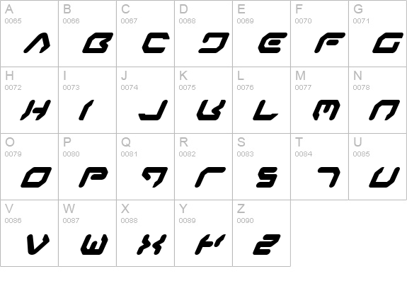 Airstrip One Italic uppercase A-Z preview