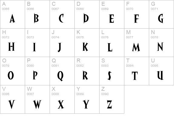 akaHoggle uppercase A-Z preview