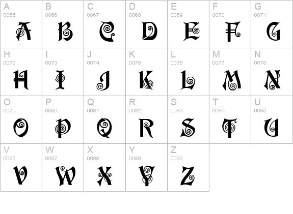 akaPotsley uppercase A-Z preview
