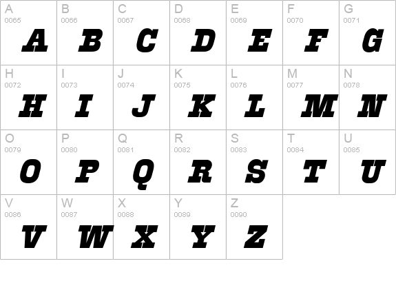 Akenaton Regular uppercase A-Z preview