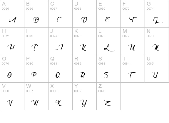 Akhenaton uppercase A-Z preview