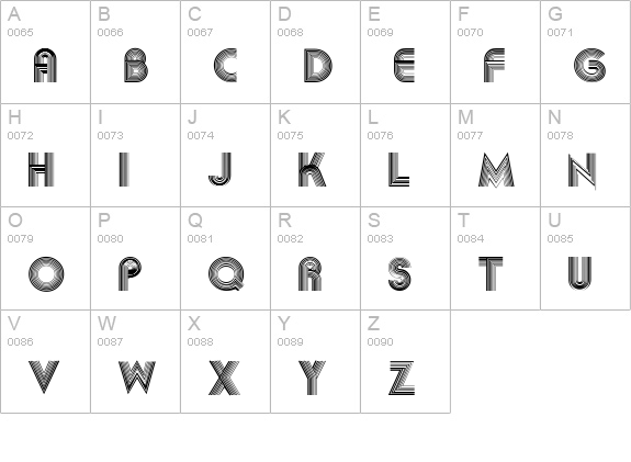 Aki Regular uppercase A-Z preview