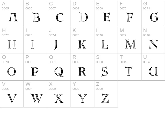 Akropolis uppercase A-Z preview