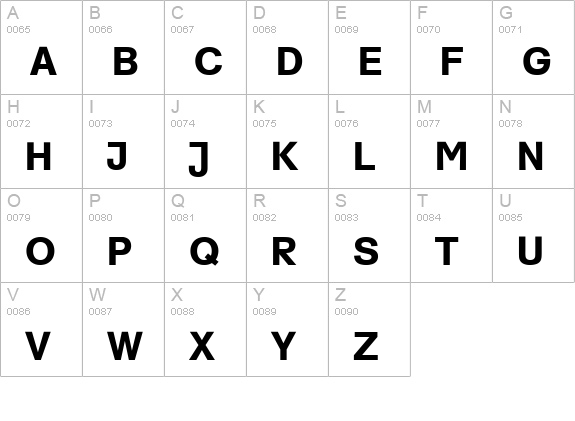 Akzidenz-Grotesk (R) Schulbuch Medium uppercase A-Z preview