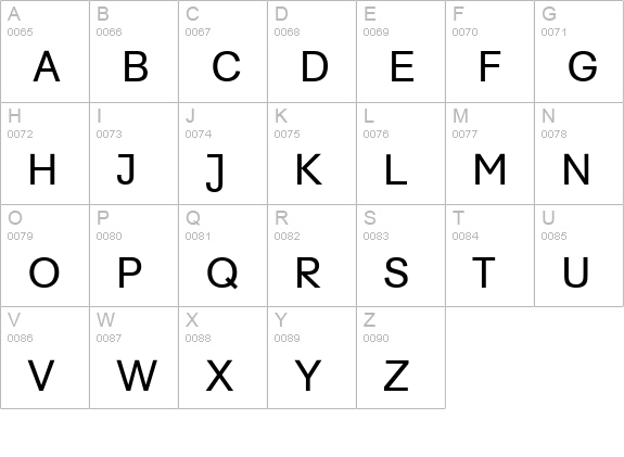 Akzidenz-Grotesk (R) Schulbuch Regular uppercase A-Z preview
