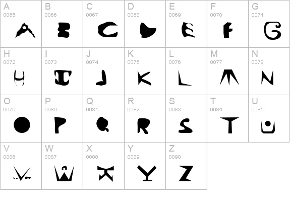 Ala Carte uppercase A-Z preview