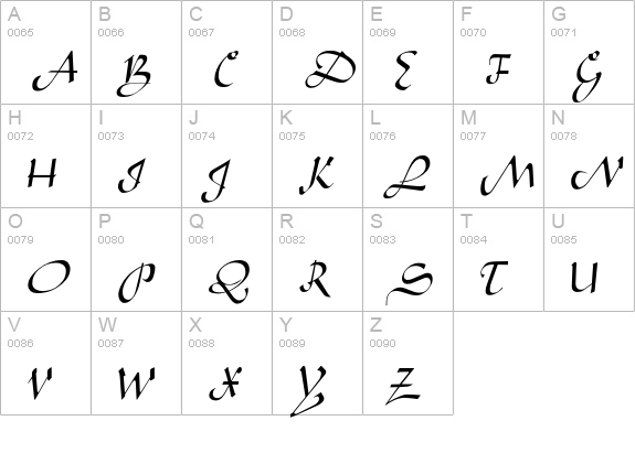 Aladdin uppercase A-Z preview
