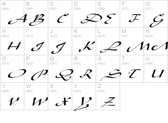 AladdinExpanded Italic uppercase A-Z preview