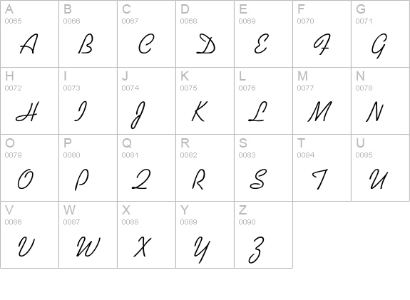 Alako uppercase A-Z preview
