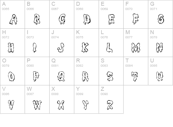 Alaska uppercase A-Z preview