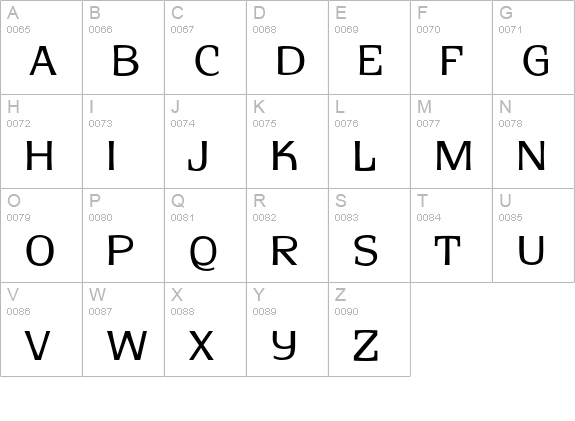 Albany uppercase A-Z preview
