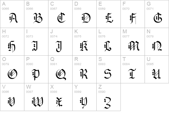 Albert Betenbuch uppercase A-Z preview