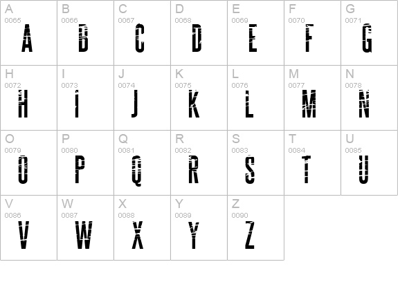 ALCATRAZ uppercase A-Z preview