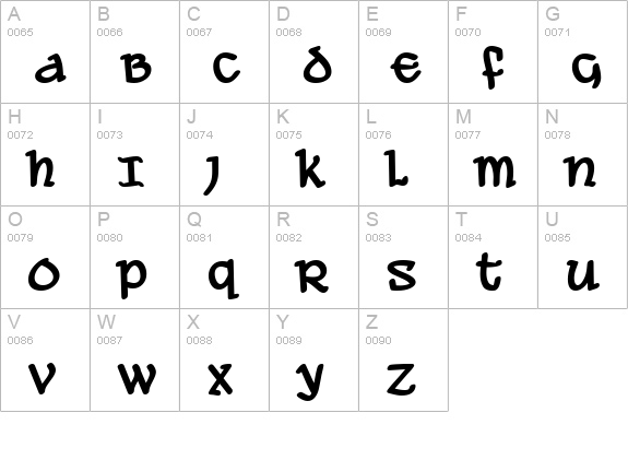 Ale and Wenches BB Bold uppercase A-Z preview