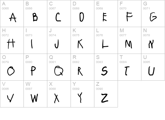 AlexFive-Regular uppercase A-Z preview