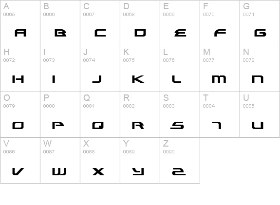 Alexis uppercase A-Z preview