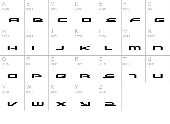 Alexis Expanded uppercase A-Z preview