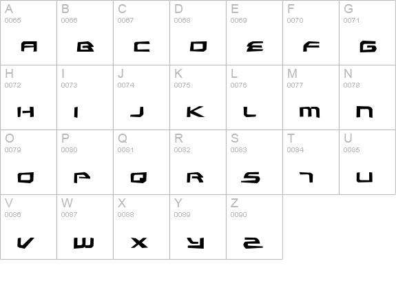 Alexis Grunge uppercase A-Z preview
