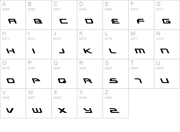 Alexis Leftalic uppercase A-Z preview