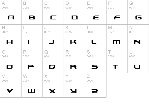 Alexis Lower Case uppercase A-Z preview