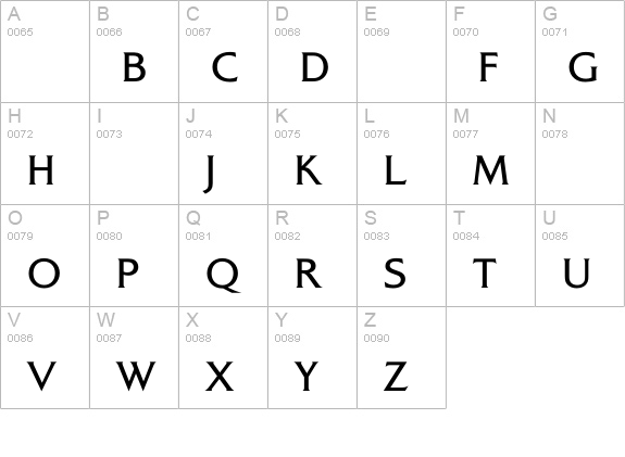 AlexonMedium uppercase A-Z preview