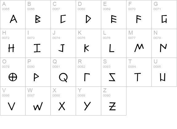Alfabetix uppercase A-Z preview