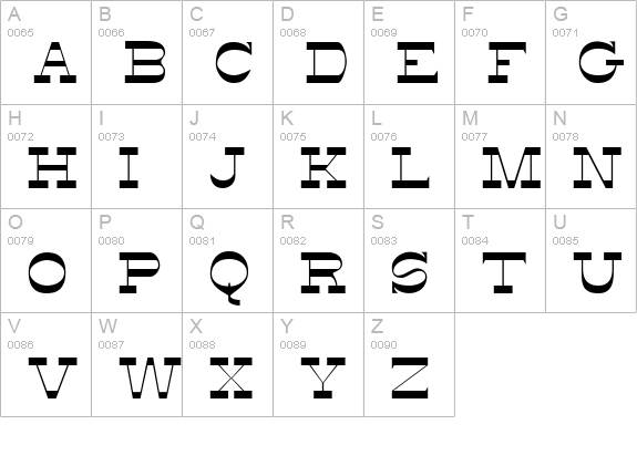 Alfredo's Dance uppercase A-Z preview