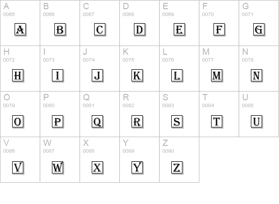 Algerian Initials D uppercase A-Z preview