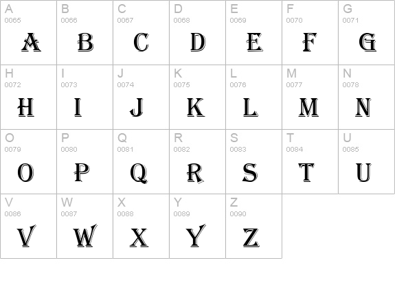 AlgerianD uppercase A-Z preview