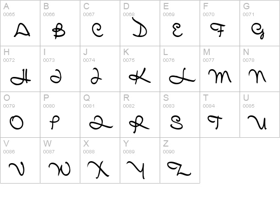 AlicoScriptSSK Bold uppercase A-Z preview