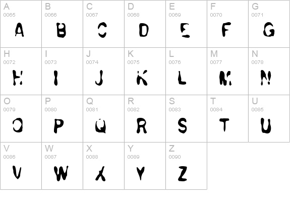 Alien Argonaut AOE uppercase A-Z preview