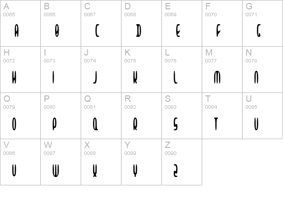 Alien Beasts
 uppercase A-Z preview