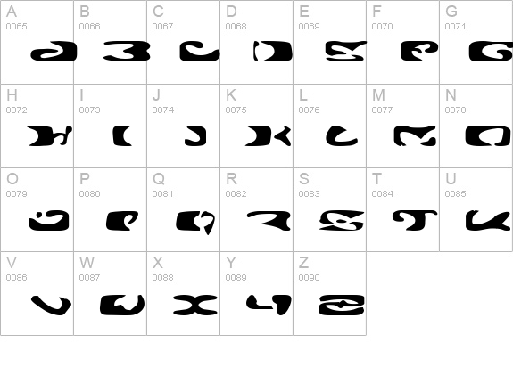 Alien Ghost 2 uppercase A-Z preview