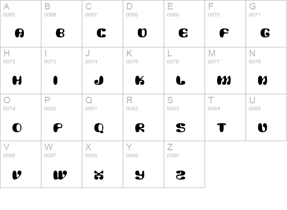 Alien Mashrooms
 uppercase A-Z preview