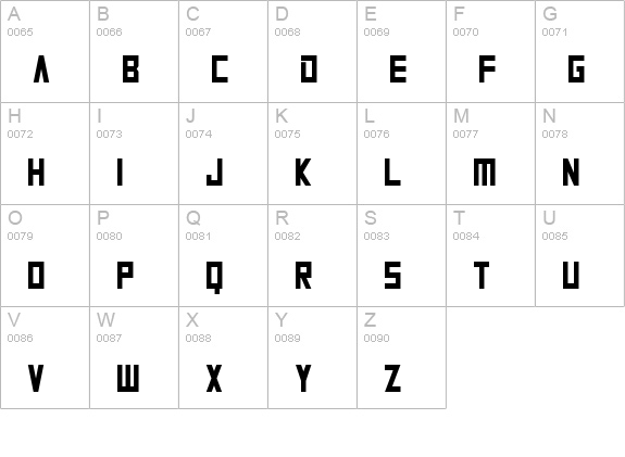 Alien Planet uppercase A-Z preview