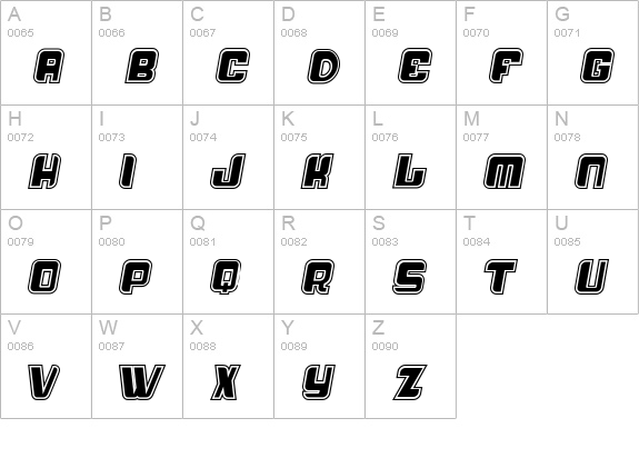 AlienMushrooms uppercase A-Z preview