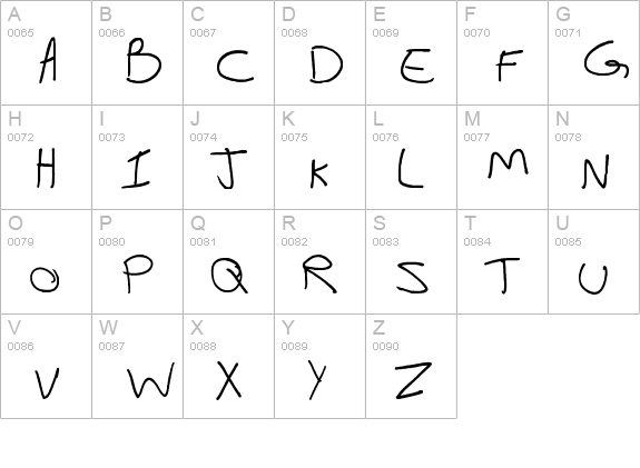 Alix 2 uppercase A-Z preview