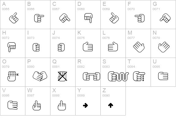 All My Hands uppercase A-Z preview