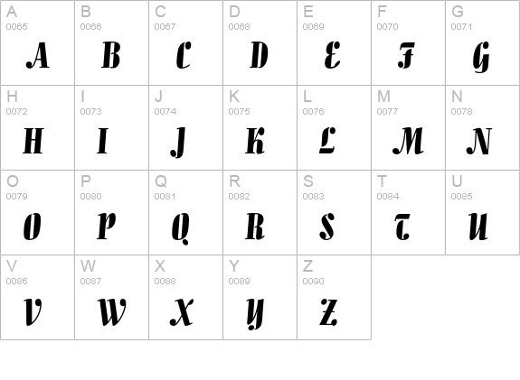 Allegro uppercase A-Z preview