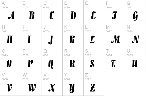 Allegro Regular uppercase A-Z preview